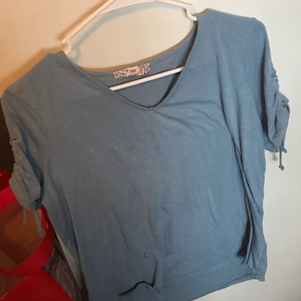 A basic tee bought from kohl’s blue/grey